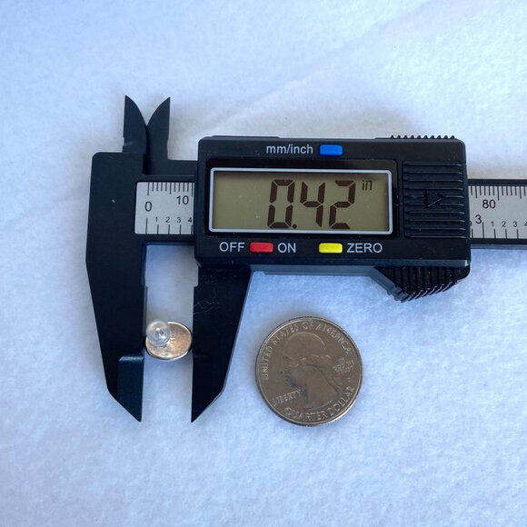 Sterling Silver 925 Dainty Oval Dichroic Glass Cabochon Stud Earrings - Picture 14 of 16